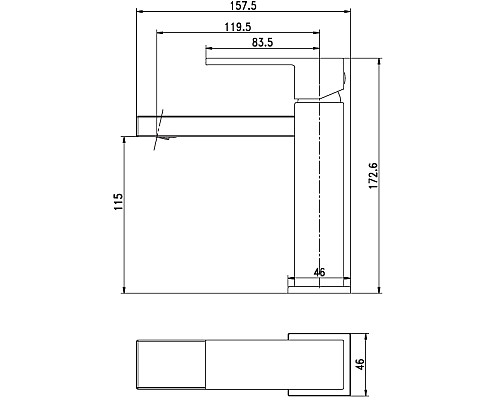 Смеситель для раковины Aquanet Blanco AF420-10W