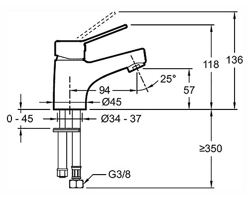 Смеситель для раковины Jacob Delafon EO E24158RU-CP Хром