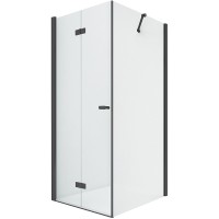 Душевое ограждение NEW TRENDY NEW SOLEO BLACK складные двери L 100x120x195 (черный)