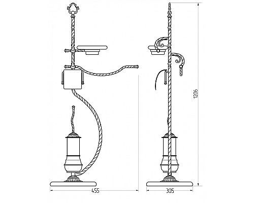 Напольная стойка Migliore Edera 16907 Бронза