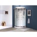 Душевая кабина Royal Bath НК 90x90 с гидромассажем профиль Хром