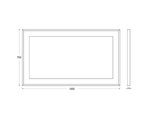 Зеркало Evoform Ledside 75х130 BY 2208 Сталь