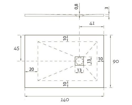 Душевой поддон из искусственного камня Aquanet Pleasure 140x90 Черный