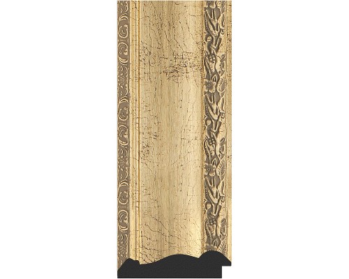 Зеркало Evoform Exclusive-G 164х82 BY 4299 с гравировкой в багетной раме - Состаренное серебро с орнаментом 120 мм