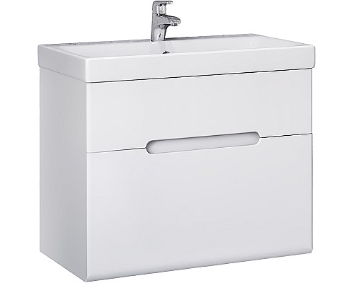 Тумба под раковину Jorno Moduo Slim 60 Mod.01.60/P/W подвесная Белый глянец
