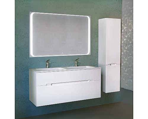 Тумба под раковину Jorno Modul 120 Mоl.01.122/P/W подвесная Белый глянец