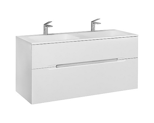 Тумба под раковину Jorno Modul 120 Mоl.01.122/P/W подвесная Белый глянец