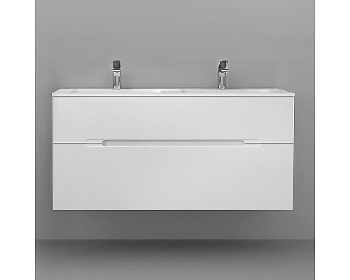 Тумба под раковину Jorno Modul 120 Mоl.01.122/P/W подвесная Белый глянец
