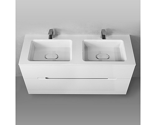 Тумба под раковину Jorno Modul 120 Mоl.01.122/P/W подвесная Белый глянец