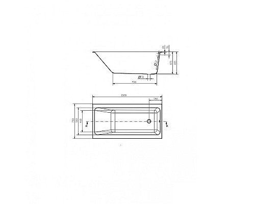 Акриловая ванна Cersanit Crea 150x75 P-WP-CREA*150NL