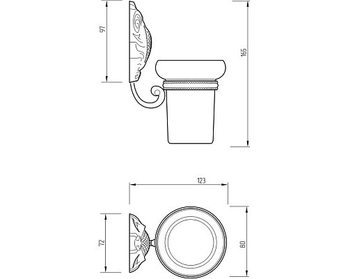 Стакан для зубных щеток Migliore Cleopatra 16649 Хром
