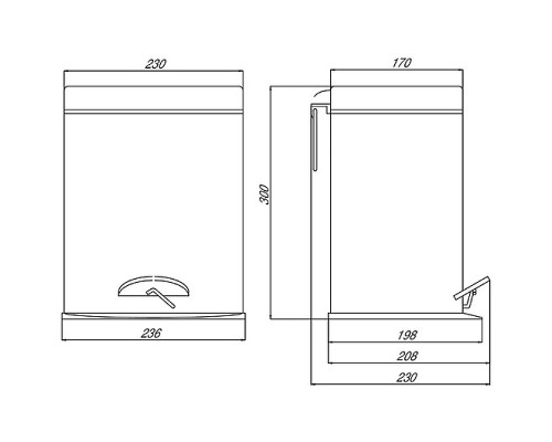 Ведро для мусора Emco System2 3553 000 04 Хром