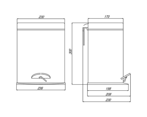 Ведро для мусора Emco System2 3553 000 04 Хром