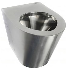 Унитаз Nofer 13012.S приставной Нержавеющая сталь матовая без сиденья