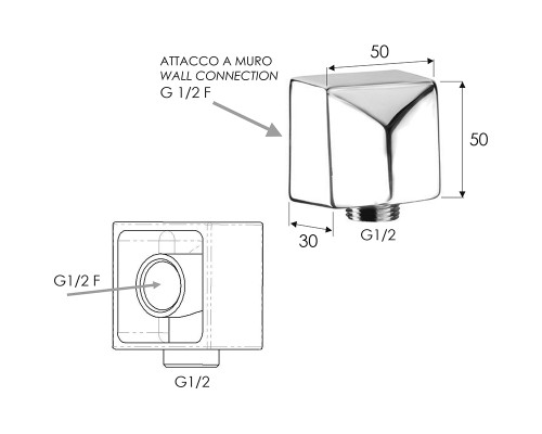 Шланговое подключение Remer 309S Хром