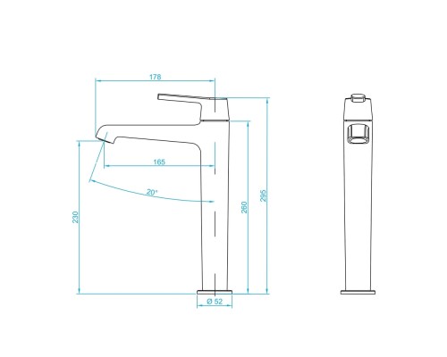 Смеситель для раковины RGW Shower Panels SP-311 511405311-01 Хром