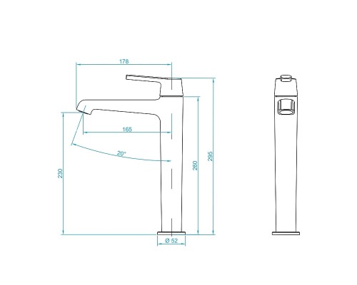 Смеситель для раковины RGW Shower Panels SP-311 511405311-01 Хром