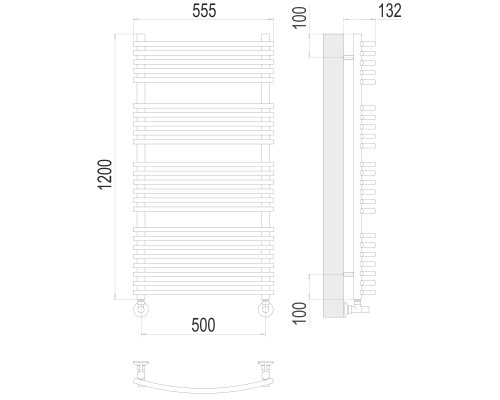 Полотенцесушитель Terminus Люкс Марио П24 500х1200