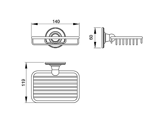Мыльница Timo Nelson 150023/00 хром