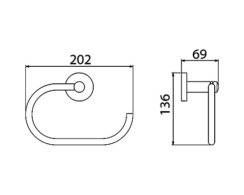 Полотенцедержатель Timo Saona 13050/18 Черное золото
