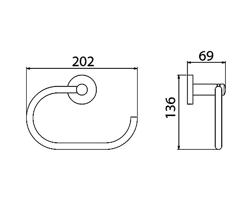 Полотенцедержатель Timo Saona 13050/18 Черное золото