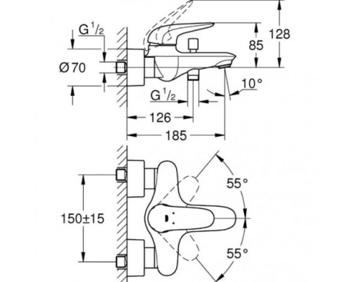 Смеситель Grohe для ванны