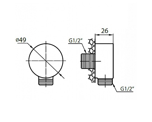 Шланговое подсоединение Cezares Articoli Vari CZR-C-AI1-02 Бронза
