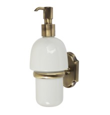 Дозатор жидкого мыла настенный Veragio Stanford бронза/керамика