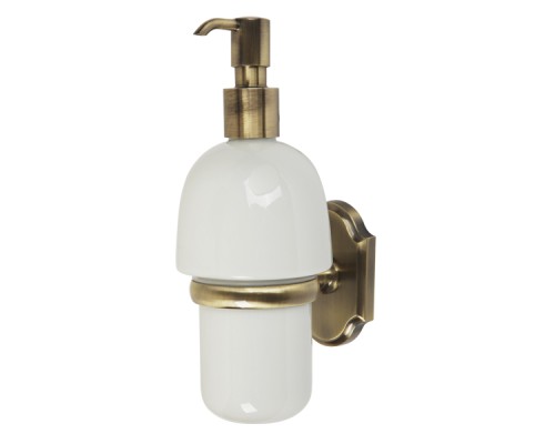 Дозатор жидкого мыла настенный Veragio Stanford бронза/керамика