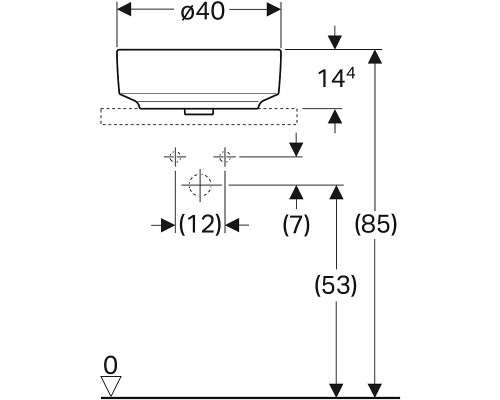 Раковина-чаша Geberit VariForm 40 500.768.01.2 Белая
