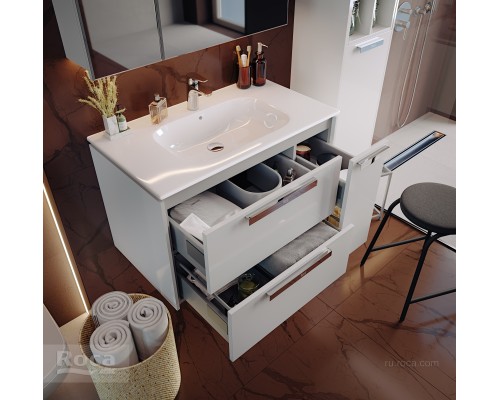 Тумба под раковину Roca Lago 80 857296806 белый глянец 