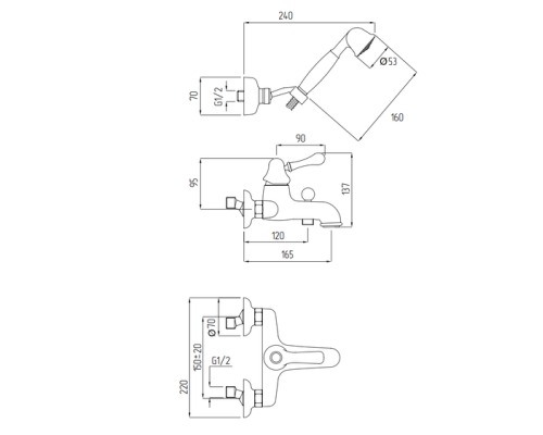 Смеситель для ванны Migliore Maya 18921 Хром