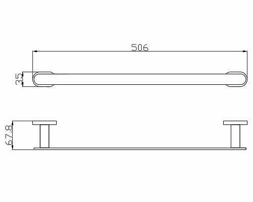 Полотенцедержатель Rav Slezak Yukon YUA0701/50CMATZ Черный матовый Золото