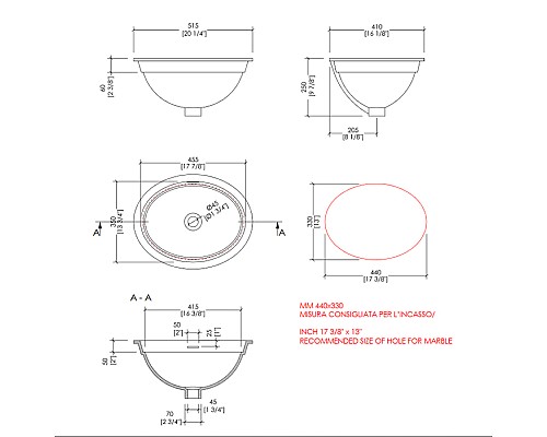 Раковина Devon&Devon Rose 51 IBLROSE/ST Белая