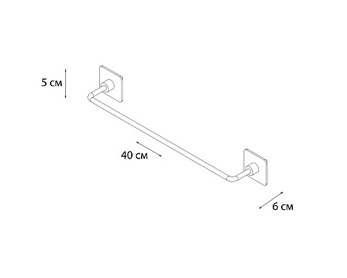 Полотенцедержатель FIXSEN Square трубчатый FX-93101