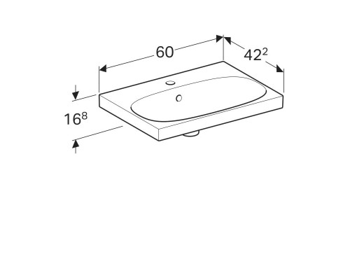 Раковина 60 см GEBERIT Acanto 500.631.01.2