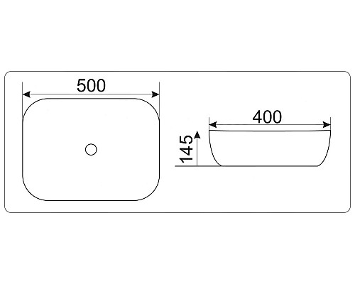 Раковина-чаша CeramaLux 50 D1302H024 Медь Черная
