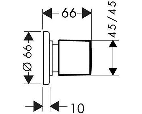 Запорный вентиль Hansgrohe Metris 31677000