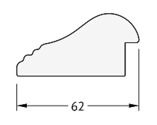 Зеркало Evoform Exclusive 141х56 BY 1163 с фацетом в багетной раме - Сосна 62 мм