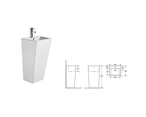 Раковина Cerutti SPA Vito 44 CT7663 Белый