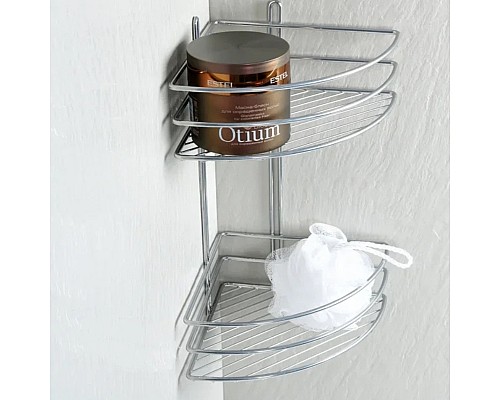 Полка корзина Fixsen FX-710-2 угловая Хром