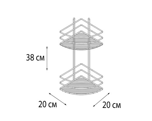 Полка корзина Fixsen FX-710-2 угловая Хром