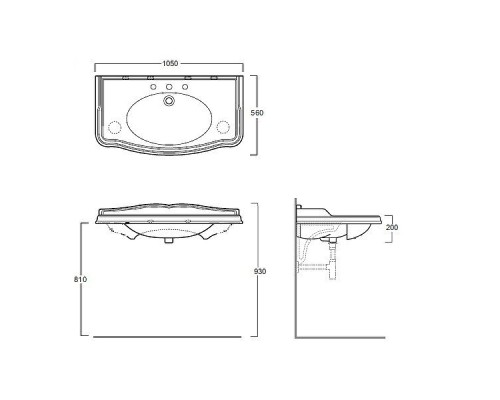 Раковина Simas Arcade 105 AR874bi*1 Белая