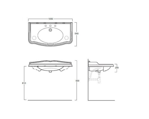 Раковина Simas Arcade 105 AR874bi*1 Белая