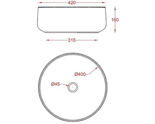 Раковина-чаша Artceram Cognac 42 COL001 43 00 Foresta