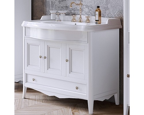 Тумба с раковиной TW Veronica Nuovo 105 VER4105-B+AR874bi*1 Bianco
