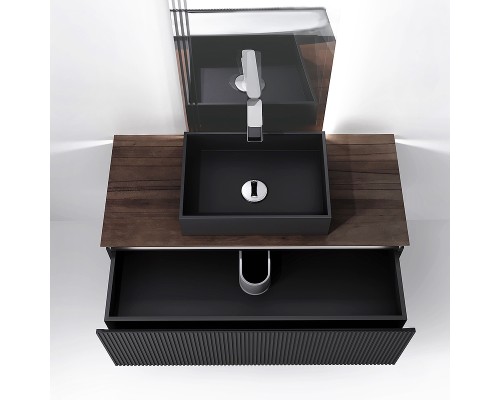 Тумба под раковину Jorno Strong 120 подвесная Антрацит