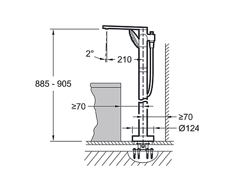 Смеситель для ванны Jacob Delafon E73087-CP
