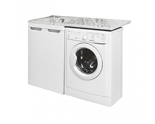 Тумба под раковину Runo ЛИРА 60 УТ000003443 белый мрамор,правое крыло