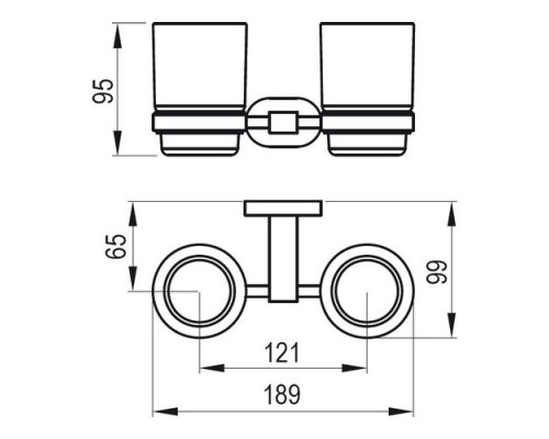 Держатель с двумя стаканами Ravak Chrome X07P189